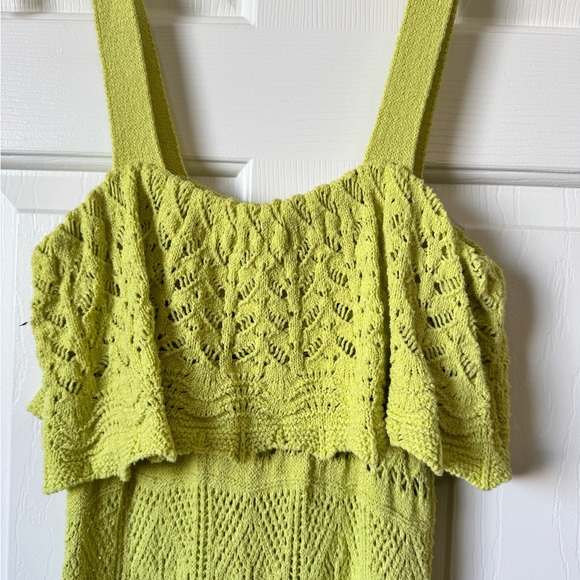 ZARA Lime Green Crochet Maxi Dress - Picture 11 of 11